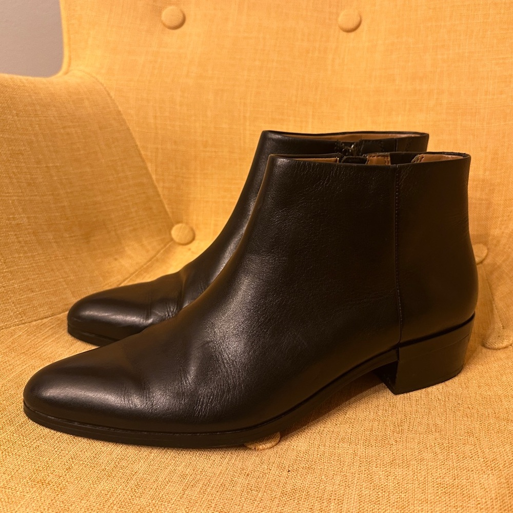 COACH Montana black leather ankle boots 9.5 10